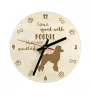 Pudel - Hundeuhr, Holzuhr, Wanduhr für Hundefreunde, Tisch- und Regaluhr, Art-Dog