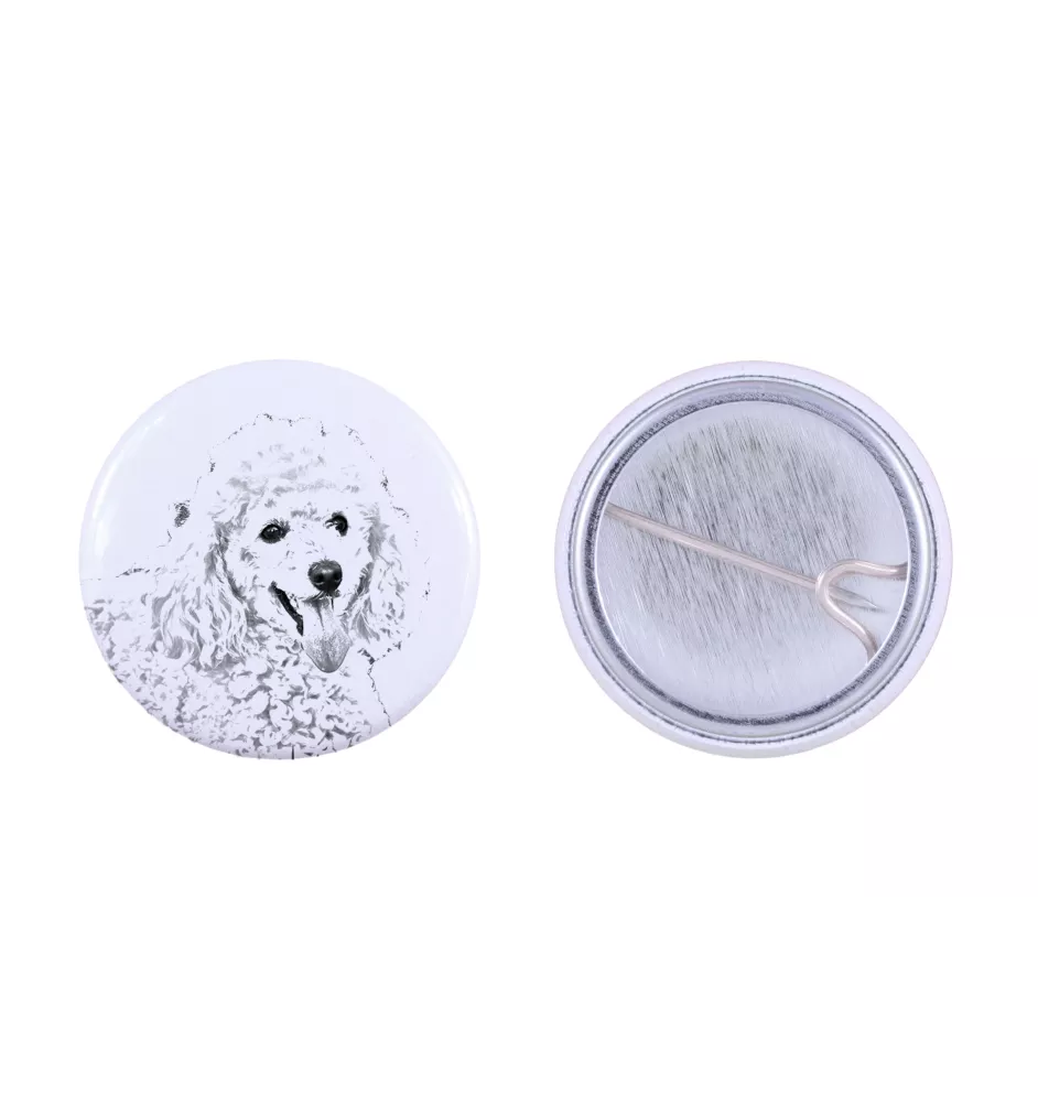 Pudel przypinka z psem mała Art-Dog