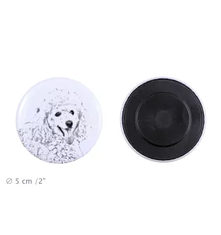 Caniche - aimant avec un œil de chien, exceptionnellement léger, aimant puissant, produit fabriqué à la main par la marque Art-Dog