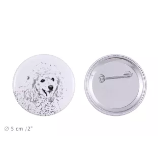 Pudel - Anstecknadel mit Ihrem Hund, fügen Sie Ihr eigenes Foto hinzu, Marke Art-Dog