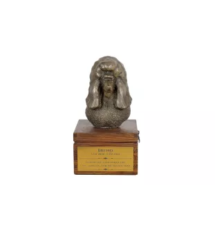 Caniche - urne pour les cendres du chien avec une statuette, petite urne pour chien, urne personnalisée avec le buste du chien de la marque Art-Dog