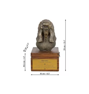Pudel - Eine Ascheurne für Hunde mit einer Statuette, eine kleine Urne für Hunde, eine personalisierte Urne mit dem Porträt eines Hundes von der Marke Art-Dog.