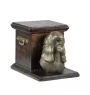 Caniche - urne pour les cendres d'un chien avec une statuette, une urne élégante pour chien, une urne exceptionnelle avec un buste de chien de la marque Art-Dog