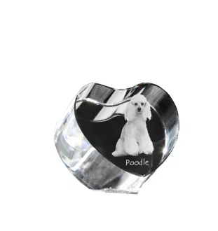 Pudel serce kryształowe z psem Art-Dog
