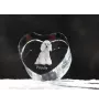 Caniche - une photo de chien dans un cristal, un cœur en cristal, un cadre photo exceptionnel de la marque Art-Dog