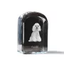 Caniche - un cube de cristal avec une photo, une photo de chien dans le cristal, un presse-papiers cubique de la marque Art-Dog