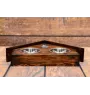 Poodle - wooden stand with bowls for a dog, decorative dog bowls, a gift for adopting a dog from the Art-Dog brand