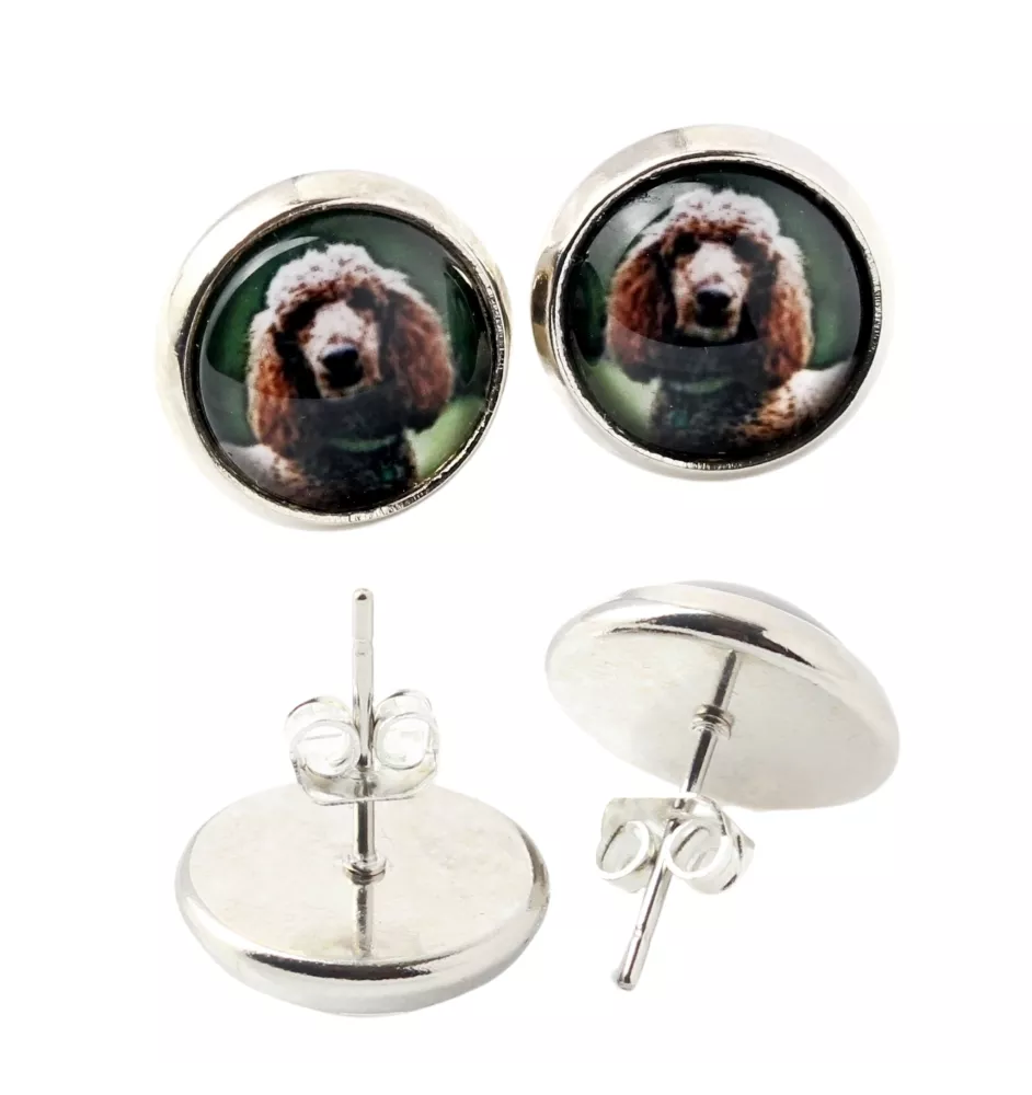 Pudel - Ohrringe in einer Schachtel, Ihr Foto, handgefertigter Schmuck, Eigenmarke von Art-Dog.