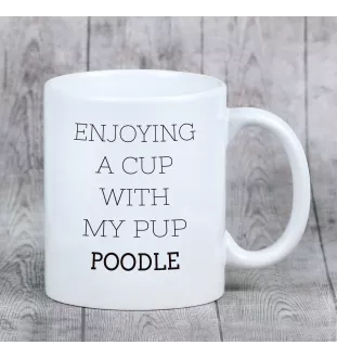 Poodle - cup with a geometric dog image and the inscription Art-Dog