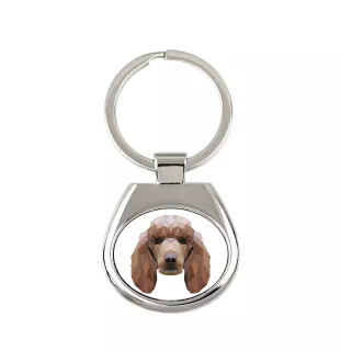 Caniche - porte-clés géométrique avec photo et inscription Art-Dog