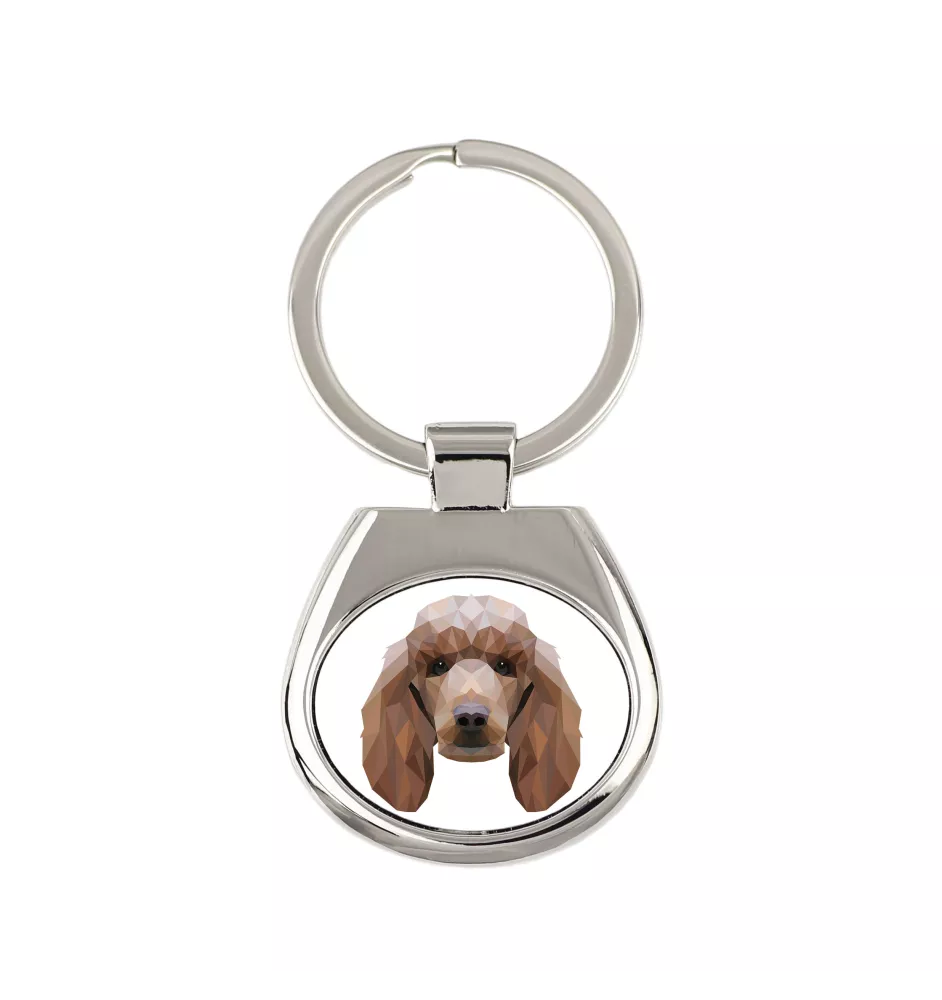 Caniche - porte-clés géométrique avec photo et inscription Art-Dog