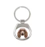 Caniche - porte-clés géométrique avec photo et inscription Art-Dog