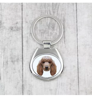 Caniche - porte-clés géométrique avec photo et inscription Art-Dog