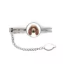 Poodle - geometric tie clip with a picture and inscription from Art-Dog