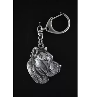 Presa Canario, Dogue des Canaries, Dogo canario - Porte-clés argenté avec chien, décoration de sac à main, pendentif de sac à dos par la marque Art-Dog