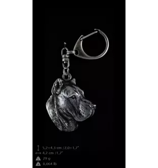Presa Canario, Dogue des Canaries, Dogo canario - Porte-clés argenté avec chien, décoration de sac à main, pendentif de sac à dos par la marque Art-Dog