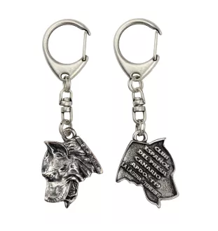 Presa Canario, Dogue des Canaries, Dogo canario I - Porte-clés argenté avec chien, décoration de sac à main, pendentif de sac à dos par la marque Art-Dog