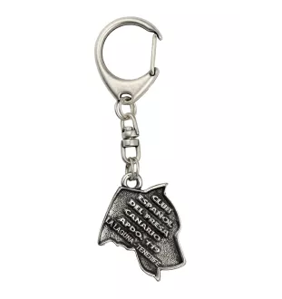 Presa Canario, Dogue des Canaries, Dogo canario I - Porte-clés argenté avec chien, décoration de sac à main, pendentif de sac à dos par la marque Art-Dog