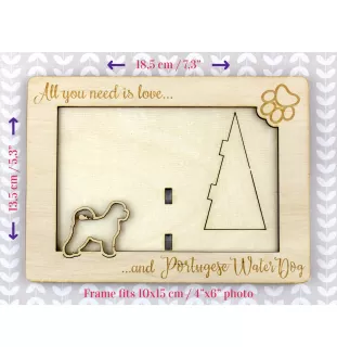 Portugalski pies dowodny ramka na zdjęcie ze sklejki Art-Dog