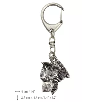 Presa Canario, Dogue des Canaries, Dogo canario I - Porte-clés argenté avec chien, décoration de sac à main, pendentif de sac à dos par la marque Art-Dog