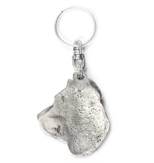 Presa Canario, Dogo Canario, Canary Mastiff - Silver-plated dog pendant, handbag decoration, backpack pendant by Art-Dog brand