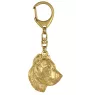 Presa Canario, Dogo Canario, Canary Mastiff - Gilded key ring with dog, handbag decoration, luxury accessory by Art-Dog brand