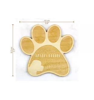 Portuguese Water Dog, Portie, PWD, Water Dog - Mug coaster, engraved coaster with dog, gift for dog lover by Art-Dog brand