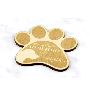 Pudelpointer - Mug coaster, engraved coaster with dog, gift for dog lover by Art-Dog brand