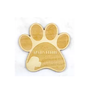 Portugiesischer Wasserhund - Tasse Untersetzer, graviert Untersetzer mit Hund, Geschenk für Hundeliebhaber von Art-Dog Marke