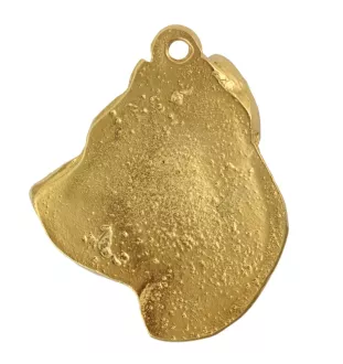 Presa Canario, Kanarische Dogge, Dogo Canario - Vergoldeter Schlüsselanhänger mit Hund in Geschenkbox, Handtaschen-Dekoration, Luxus-Accessoire der Marke Art-Dog