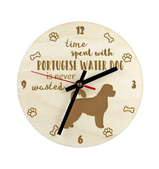 Portugiesischer Wasserhund - Uhr mit Hund, Holzuhr mit Gravur, personalisierte Uhr von Art-Dog