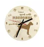 Pudelpointer - clock with a dog, wooden clock, wall clock for dog lovers, clock for desk and shelf, Art-Dog