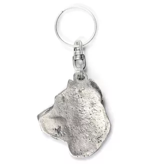Presa Canario, Dogue des Canaries, Dogo canario - Pendentif argenté avec un chien dans une boîte décorative, décoration de sac à main, pendentif de sac à dos par la marque Art-Dog