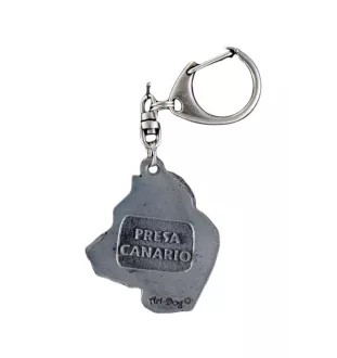 Presa Canario, Dogue des Canaries, Dogo canario - Porte-clés argenté avec un chien dans une boîte cadeau, décoration de sac à main, pendentif de sac à dos par la marque Art-Dog