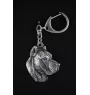 Presa Canario, Dogo Canario, Canary Mastiff - Silver-plated key ring with a dog in a gift box, handbag decoration, backpack pendant by Art-Dog brand