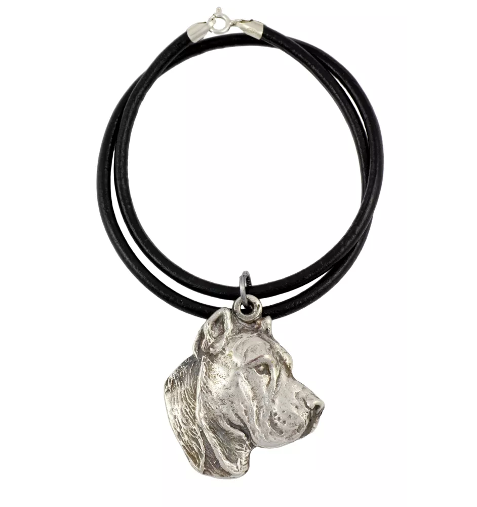 Presa Canario, Dogo Canario, Canary Mastiff - Necklace with dog, silver-plated pendant for dog fan, unique jewelry by Art-Dog brand