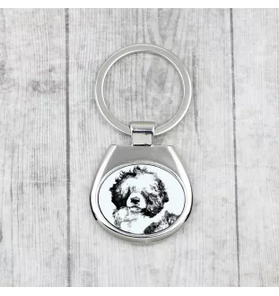 Portugiesischer Wasserhund - Schlüsselanhänger mit Hund, Anhänger mit Aufdruck, personalisierter Anhänger der Marke Art-Dog