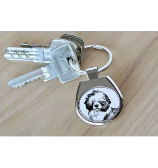 Portuguese Water Dog, Portie, PWD, Water Dog - keychain with a dog, keychain with a print, personalized pendant from the Art-Dog brand