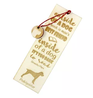 Pudelpointer - dog bookmark, personalized bookmark, gift for bookworm from Art-Dog brand