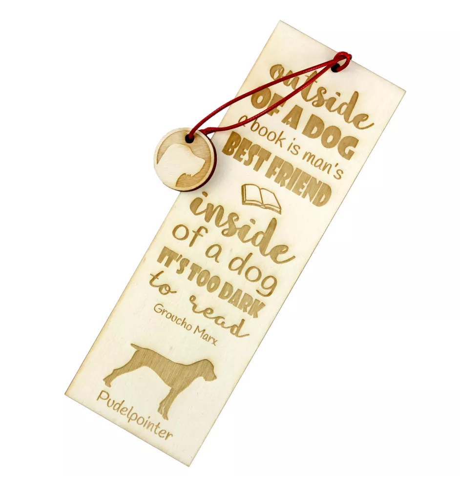 Pudelpointer - Lesezeichen mit Hund, personalisiertes Lesezeichen, Geschenk für Bücherwurm von der Marke Art-Dog