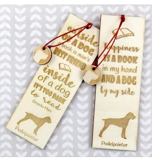 Pudelpointer - dog bookmark, personalized bookmark, gift for bookworm from Art-Dog brand