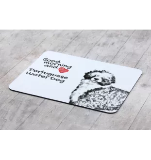 Portuguese Water Dog, Portie, PWD, Water Dog - mouse pad with print, personalized dog-themed mouse pad, unique gadget for an office worker by Art-Dog brand