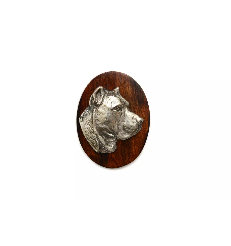 Presa Canario, Dogo Canario, Canary Mastiff - Dog show brooch, starter number clip, dog pin by Art-Dog