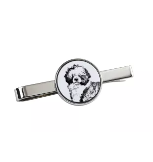 Portugiesischer Wasserhund - Krawattenklammer mit Hund, personalisierter Krawattenclip, einzigartiges Geschenk für Männer von der Marke Art-Dog