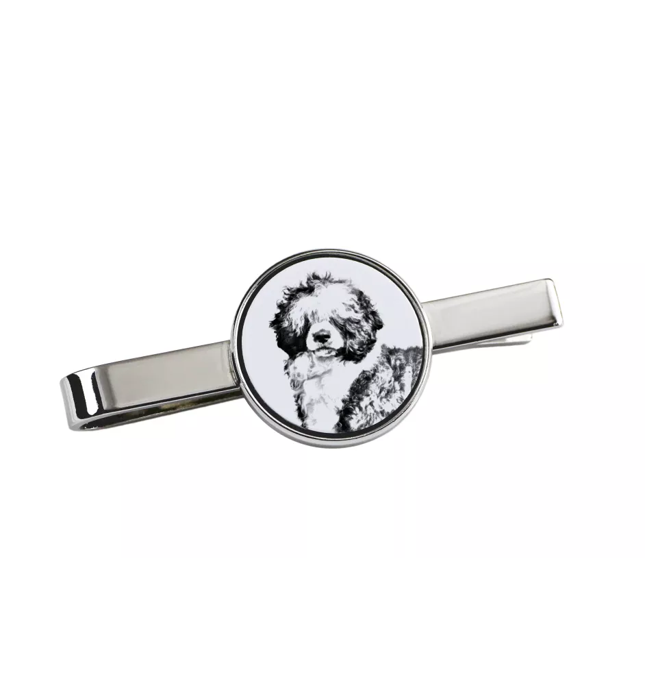 Chien d'eau portugais - épingle à cravate avec chien, pince à cravate personnalisée, cadeau unique pour homme de la marque Art-Dog
