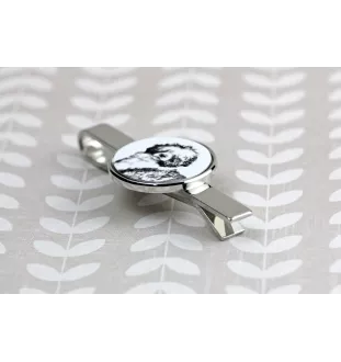 Portuguese Water Dog, Portie, PWD, Water Dog - tie clip with a dog, personalized tie clip, a unique gift for a man from the Art-Dog brand