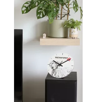 Portuguese Water Dog, Portie, PWD, Water Dog - wall clock with a dog, shelf clock with a print, personalized home decoration from the Art-Dog brand