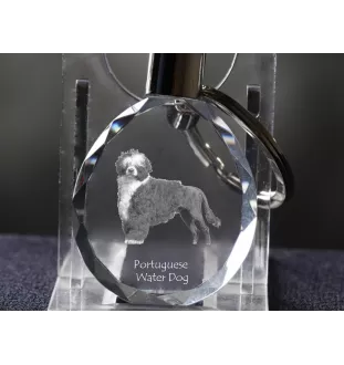Portuguese Water Dog, Portie, PWD, Water Dog - pendant with a photo of a dog, crystal key ring in a gift box, a unique gift by Art-Dog