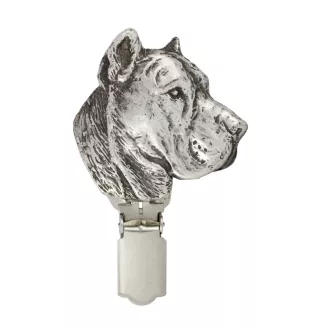 Presa Canario, Dogue des Canaries, Dogo canario - broche avec pince, support pour numéro de départ, épingle argentée pour exposition de chiens de la marque Art-Dog