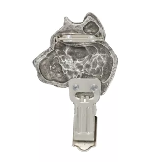 Presa Canario, Dogue des Canaries, Dogo canario - broche avec pince, support pour numéro de départ, épingle argentée pour exposition de chiens de la marque Art-Dog